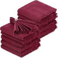 Serviettes de table carrées en lin 100% teint uni, faites à la main, durables et lavables, pour usage domestique et en restaurant, vente en gros d'usine, personnalisables