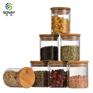 350ml 500ml 家庭用透明ガラス食品保存容器 密閉式 ナッツ キャンディー 茶葉 コーヒー ガラス瓶 キャンドル 食品 スパイス保存容器 - Product Image 5