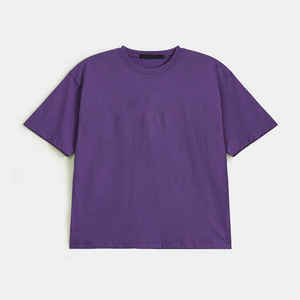 T-shirt homme en coton lourd surpoids 280gsm épais surdimensionné épaule T-shirt col rond Version ample T-shirt - Product Image 1