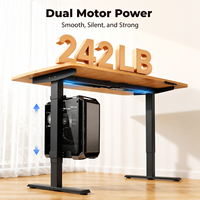 Escritorio Ergonómico Eléctrico de Altura Ajustable con Doble Motor para Trabajar de Pie o Sentado, Mesa de Computadora para Oficina en Casa
