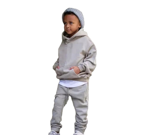 Personalizado 100% algodón niños pequeños Jogger conjunto niños trajes al por mayor de alta calidad gimnasio dos piezas niños Sudadera con capucha conjuntos - Product Image 1