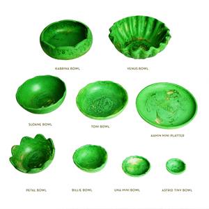 Bol de service en résine décoratif de conception antique moderne, écologique, fabriqué à la main, poli, d'origine indienne, compatible lave-vaisselle - Product Image 2