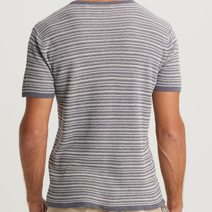 Camisetas de Lino y Algodón para Hombre, Camiseta de Manga Corta para Hombre, Camiseta de Verano de Punto con Cuello Redondo, Camisetas Personalizadas con Logotipo - Product Image 2