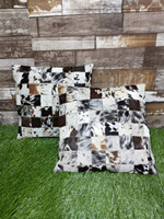 Nouveau fait à la main canapé oreiller Vintage véritable peau de vache coussin couvre 19 "à la main Art maison cas décoratif broderie coussin Arts