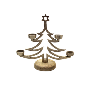 Prix de gros Support en aluminium T Lite Nickel brut pour éclairage de Noël, décoration de table faite à la main - Product Image 1
