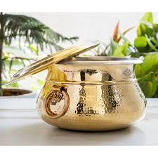 Regal Brass Mughlai Deg Set Recipiente de Servicio Tradicional hecho a mano para fiestas reales Acabado antiguo Ideal para bodas Catering - Product Image 6