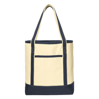 Bolsa de Mano Grande de Lona de Algodón Resistente de Color Sólido con Cierre Abierto, Bolsa de Viaje, para Visitas a la Biblioteca, Clases de Entrenamiento