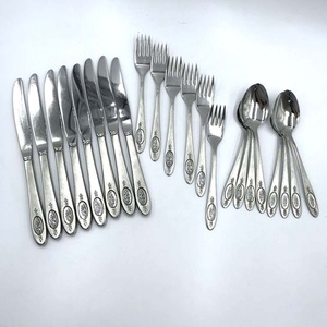 Royal look Stainless steel silver flatware <b>set</b> with luxury handle design high quality <b>cutlery</b> for restaurant wedding home hotel - Product Image 6