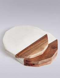 Vente en gros de sous-verres en bois de marbre blanc naturel Ensemble hexagone et carré en bois d'acacia pour boissons-pour hôtels - Product Image 5