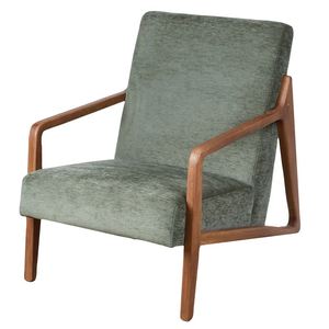 Sillón de Interior Contemporáneo Tapizado con Patas de Madera de Teca Sólida para Muebles de Sala de Estar, Proveedor Mayorista - Product Image 1