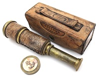 Télescope portable vintage Dollond London de 1920, en laiton, 16 pouces, grossissement 10x, jumelles nautiques antiques pour l'observation des oiseaux en extérieur