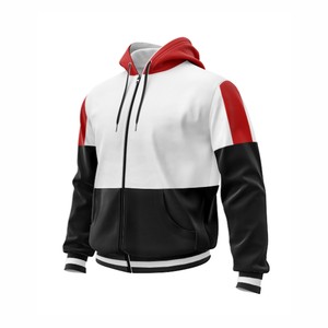 Sudadera con capucha y cremallera personalizable al por mayor con estampado digital, tejido polar, diseño de moda invernal único - Económico al por mayor - Product Image 1