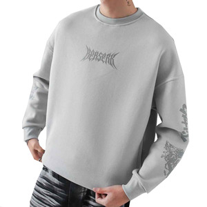 Sweat-shirt pour homme personnalisé avec logo, en coton 100% de haute qualité, coupe classique, molleton épais vintage, avec poche - Product Image 2