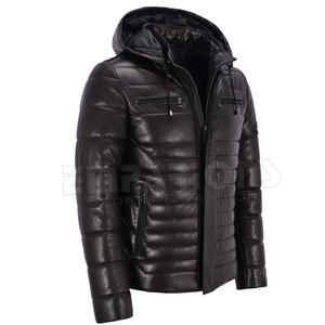 <b>Men's</b> Lightweight <b>Packable</b> Down <b>Jacket</b> Breathable Lightweight Leather Puffer <b>Jacket</b> - Product Image 6