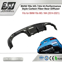 Diffuseur arrière en fibre de carbone style MP pour BMW M3 F80 M4 F82 F83 2014-2021, lèvre de pare-chocs d'échappement