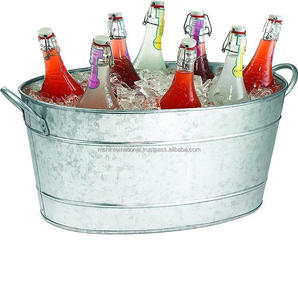 ถังน้ำแข็งชุบสังกะสีทำจากโลหะกัลวาไนซ์ธรรมชาติสำหรับลูกค้าลายดอกไม้ผู้ผลิตในอินเดีย - Product Image 4