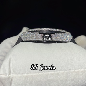 Real VVS Moissanite Relojes de cuarzo Totalmente automático Banda de acero inoxidable Lujo en Japón Estilo Deporte Moda Cristal mecánico - Product Image 3