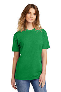 เสื้อยืดชายหญิงผ้านิ่มสีเขียวผสมไตร - Product Image 2