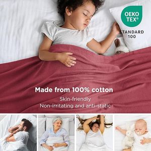 ผ้าห่มทอผ้าฝ้าย 300 GSM ขนาด 150x200 ซม. ขายส่งจำนวนมาก รับทำโลโก้ตามสั่ง ผลิตในอินเดีย OEM MOQ ต่ำ - Product Image 2