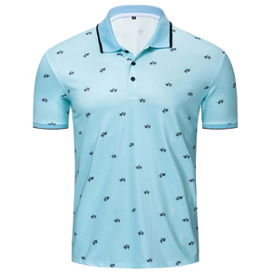 เสื้อเชิ้ตผู้ชายคุณภาพสูงขายส่ง สีพื้น ปักโลโก้ได้ตามต้องการ เสื้อกอล์ฟแบบเป็นทางการ ผ้าโพลีเอสเตอร์/คอตตอน ถักทอ แห้งเร็ว แขนสั้น - Product Image 1
