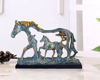 Statue de cheval nautique sculptée sur mesure grandeur nature en laiton poli avec impression UV, décoration de table, prix de gros Europe, Inde