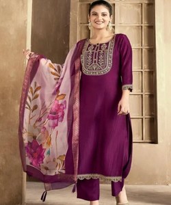 Ropa de noche elegante y sexy para niñas, proveedor al por mayor, moda informal, compra a granel en línea, vestidos indios paquistaníes, algodón de seda - Product Image 2