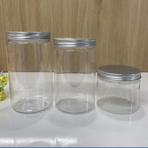 Tarro de plástico para alimentos con tapa, muestras gratis, tarro de PET, tarro de plástico para conservación de alimentos, embalaje de plástico con volumen según sea necesario - Product Image 1