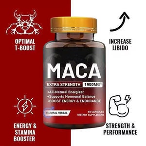 Лидер продаж, мужские добавки для поддержки энергии, красные желтые таблетки для корня Маки и женьшеня, черные капсулы с экстрактом Маки для взрослых - Product Image 6