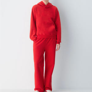 Novedad, Conjuntos Deportivos con Capucha Roja y Logotipo Personalizado, Mangas Largas, Chándales para Mujer, Ropa Deportiva Ecológica de Alta Gama, Joggers para Mujer - Product Image 1