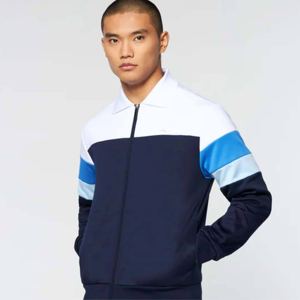 Conjunto de chaqueta y pantalones de chándal deportivo ajustado bordado transpirable de invierno de primera calidad, duradero y cómodo para uso informal en el gimnasio - Product Image 6