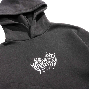 Vente en gros OEM Logo personnalisé Sweat-shirt en coton épais Streetwear Broderie à capuche motif solide Vintage Pull-over à capuche - Product Image 4