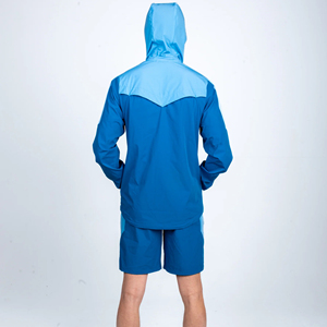 2024 haute qualité hiver hommes à capuche en Nylon imperméable respirant coupe-vent ensemble avec Logo couleur unie Offre Spéciale - Product Image 2