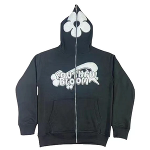 Heavyweight 100% algodón en blanco liso Sudadera con capucha Streetwear Oversized Custom Men Hoodie - Product Image 6