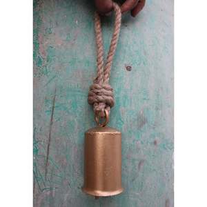 Mango Gifts 4 Height <b>Call</b> <b>Bell</b> Set Rustic Wedding & Dinner <b>Bell</b> Golden Colour Heavy Metal with Jute Handle Handmade 10pcs Set - Product Image 6
