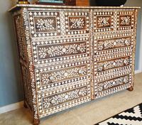 Console d'incrustation d'os Armoire en nacre Armoires à tiroirs en incrustation d'os en gros
