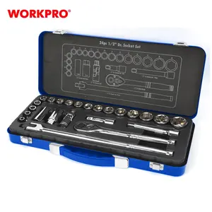 WORKPRO-caja de herramientas de reparación, 24 piezas, 1/2 pulgadas