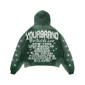 ชุดเซ็ตเสื้อฮู้ดและกางเกงขายาวทรงบานสำหรับผู้ชาย ผ้าฝ้าย 100% พิมพ์ลายวินเทจ สกรีนลายตามสั่ง สำหรับฤดูใบไม้ร่วง เป็นมิตรกับสิ่งแวดล้อม - Product Image 4