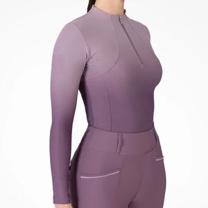 Chemise équestre à forte demande technique avancée ajustement élégant vêtements personnalisés en vrac vente en gros équitation couche de base chemises hautes - Product Image 5