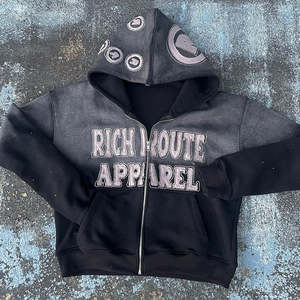 Derniers sweats à capuche zippés pour hommes à bas prix Meilleures ventes Jeunes adultes à la mode pour les vêtements de rue Sweats à capuche zippés - Product Image 3