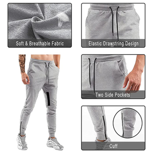 Pantalon de jogging pour homme 100% coton avec service OEM, logo personnalisé, design de haute qualité, couleur unie, poche respirante - Product Image 2