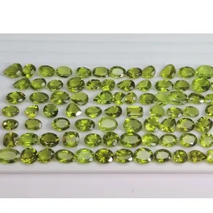 Attractive Peridot Gemstone Faceted Peridot Mix Shape Lot Gems For Making Jewelry