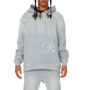 Survêtement évasé 100% coton élégant et confortable pour hommes col à capuche pour des vêtements d'hiver décontractés - Product Image 2