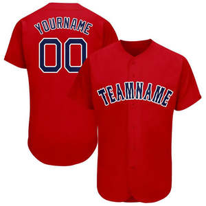 เสื้อเบสบอลของแท้ผ้าเย็บแห้งเร็วทนทานระบายอากาศได้ดีเสื้อผ้าทีมกีฬาสวมใส่สบาย - Product Image 1