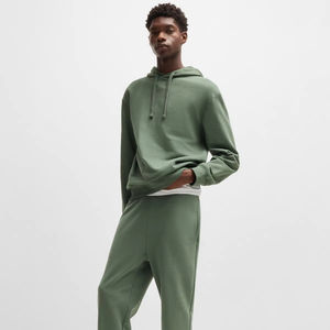 Pull à capuche et pantalon de survêtement léger respirant 100% coton Tracksuik séchage rapide hiver survêtement pour hommes - Product Image 1