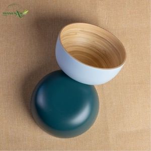 Bol en bambou filé personnalisé classique moderne, artisanal, écologique, léger, avec une forme arrondie et propre - Product Image 2