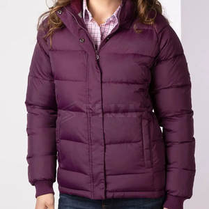 Chaqueta acolchada cálida para mujer con diseño de cuello alto y costuras duraderas para uso diario en invierno - Product Image 4