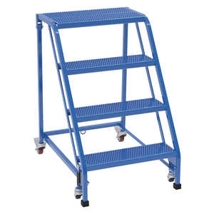 2 <b>Step</b> Rolling Ladder Without Handrail Compact Steel <b>Step</b> <b>Stool</b> Vietnam Manufacturer ISO Sedex Spring Loaded Casters OEM - Product Image 5