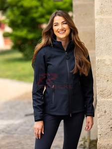 Veste d'équitation pour femmes en gros tissu polyvalent doux au toucher contrôle de l'humidité coupe ergonomique coutures durables élégant équestre - Product Image 2