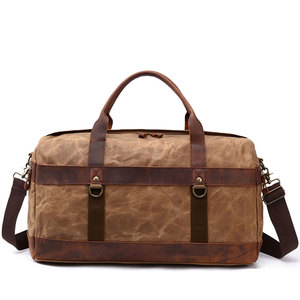 กระเป๋าเดินทางขนาดใหญ่มีสไตล์สำหรับเล่นกีฬาในยิมกระเป๋าผ้าฝ้ายเดนิมโพลีเอสเตอร์ทนทานมีซิปปักลายทันสมัย - Product Image 3