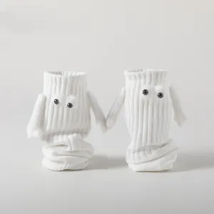 Hot Selling Custom Pattern Magnetic Funny Hand In Hand Holding Couple Bestie Friendship Socks